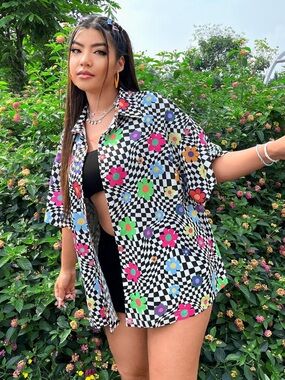 SHEIN curve women’s floral print blouse Sz 4XL✨